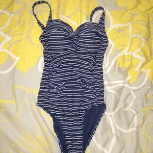 cute blue one piece size 4